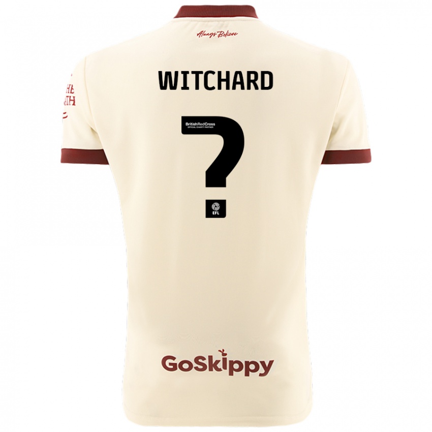 Gyermek Jack Witchard #0 Krém Fehér Idegenbeli Jersey 2024/25 Mez Póló Ing