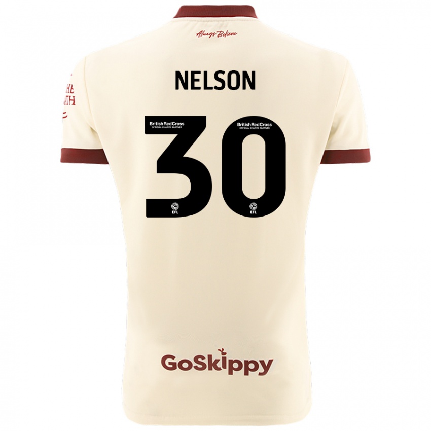 Gyermek Raekwon Nelson #30 Krém Fehér Idegenbeli Jersey 2024/25 Mez Póló Ing