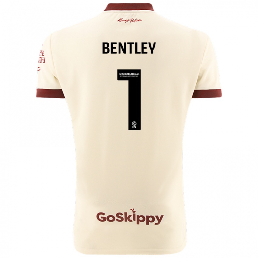 Gyermek Fran Bentley #1 Krém Fehér Idegenbeli Jersey 2024/25 Mez Póló Ing