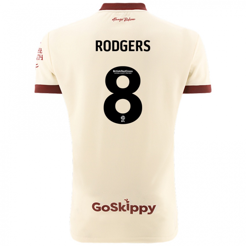 Gyermek Amy Rodgers #8 Krém Fehér Idegenbeli Jersey 2024/25 Mez Póló Ing