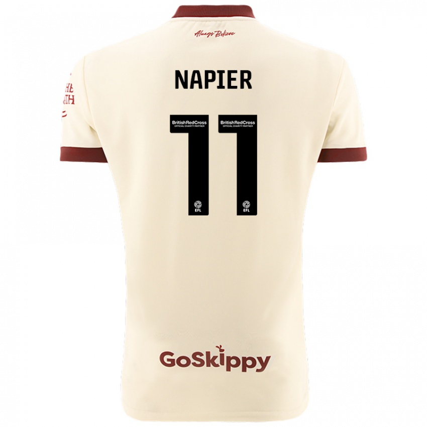 Gyermek Jamie-Lee Napier #11 Krém Fehér Idegenbeli Jersey 2024/25 Mez Póló Ing