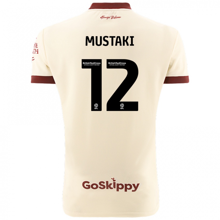 Gyermek Chloe Mustaki #12 Krém Fehér Idegenbeli Jersey 2024/25 Mez Póló Ing