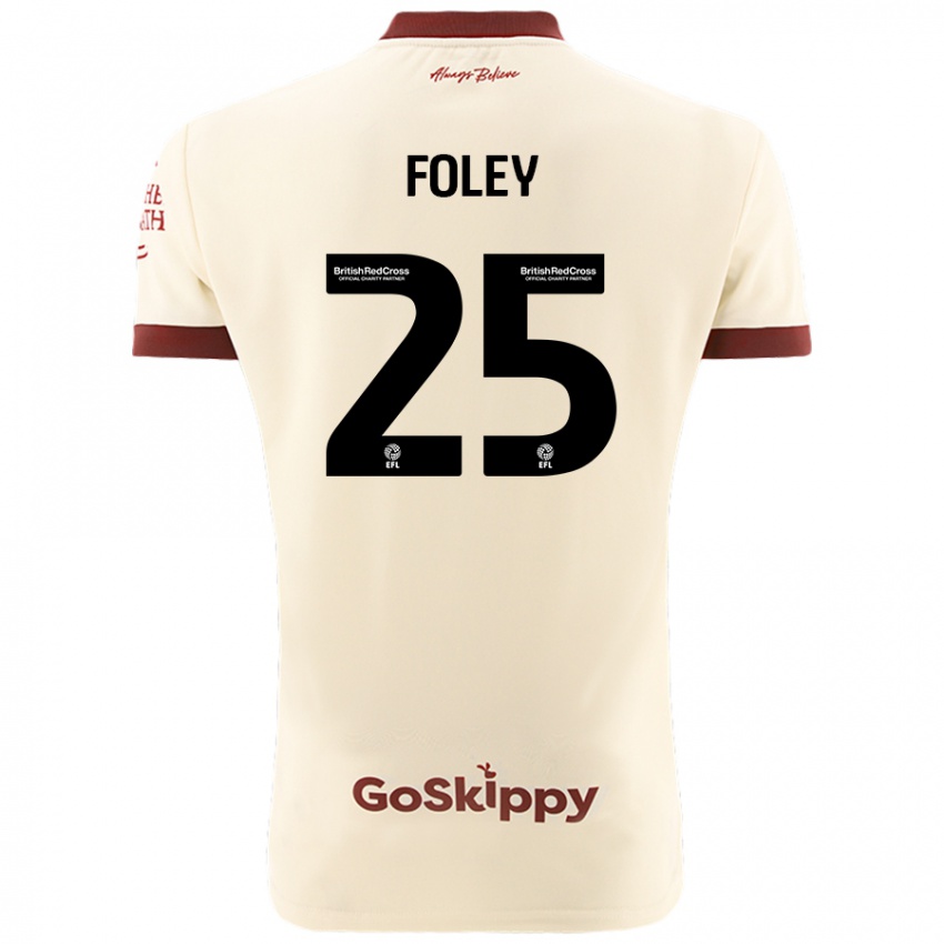 Gyermek Erin Foley #25 Krém Fehér Idegenbeli Jersey 2024/25 Mez Póló Ing