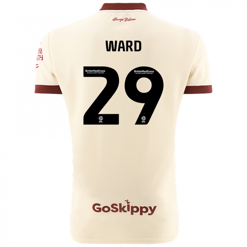 Gyermek Mari Ward #29 Krém Fehér Idegenbeli Jersey 2024/25 Mez Póló Ing