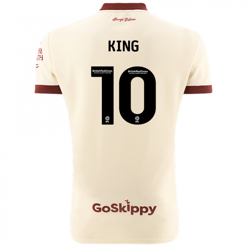 Gyermek Andy King #10 Krém Fehér Idegenbeli Jersey 2024/25 Mez Póló Ing