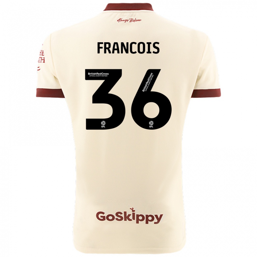 Gyermek Marlee Francois #36 Krém Fehér Idegenbeli Jersey 2024/25 Mez Póló Ing