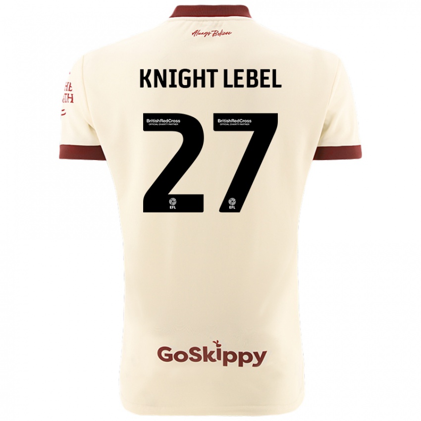 Gyermek Jamie Knight-Lebel #27 Krém Fehér Idegenbeli Jersey 2024/25 Mez Póló Ing