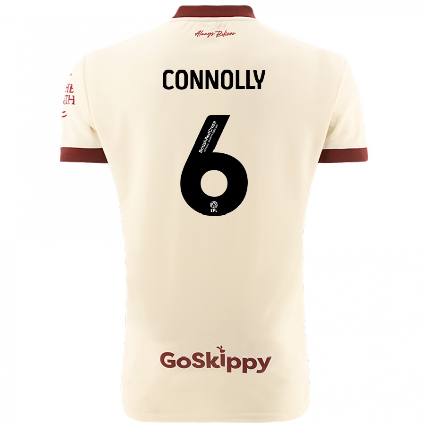 Gyermek Megan Connolly #6 Krém Fehér Idegenbeli Jersey 2024/25 Mez Póló Ing