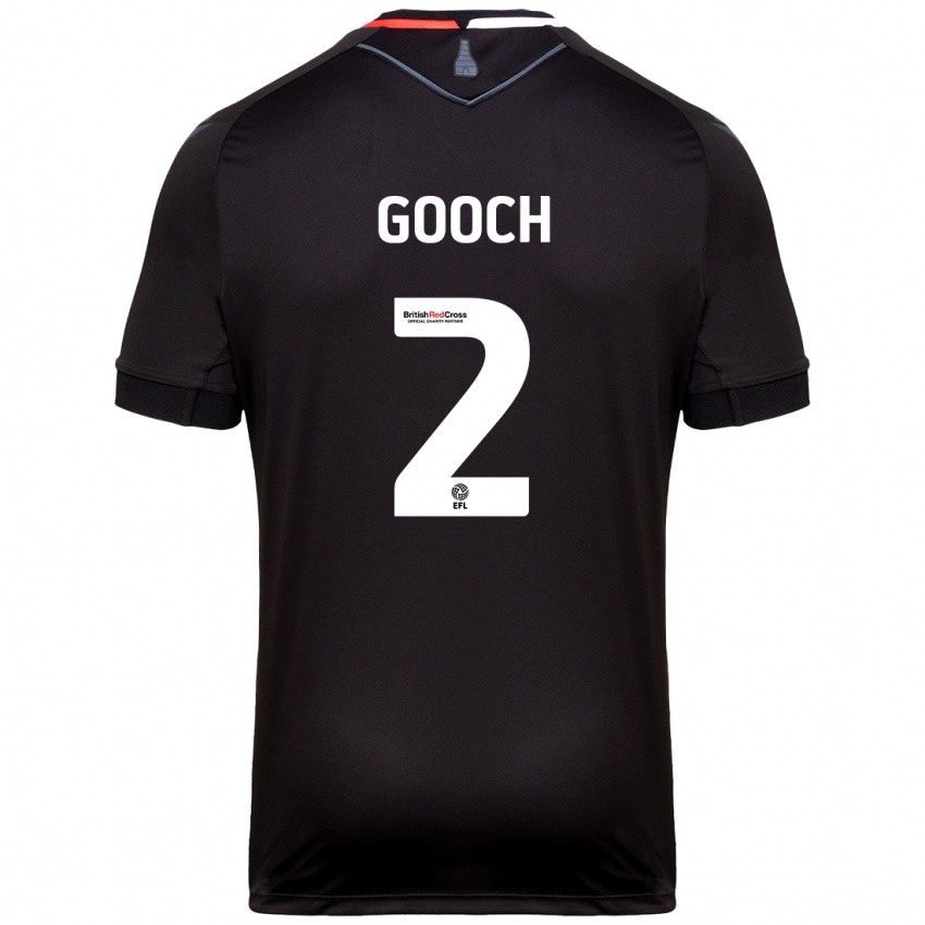 Gyermek Lynden Gooch #2 Fekete Idegenbeli Jersey 2024/25 Mez Póló Ing