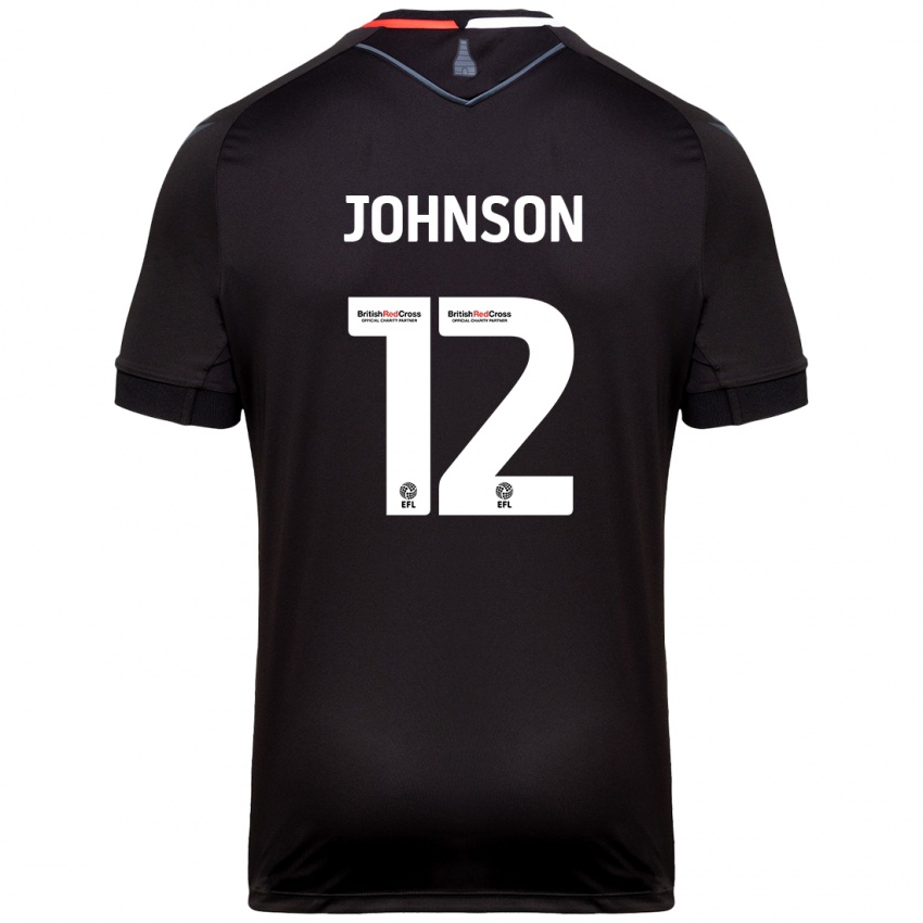 Gyermek Daniel Johnson #12 Fekete Idegenbeli Jersey 2024/25 Mez Póló Ing