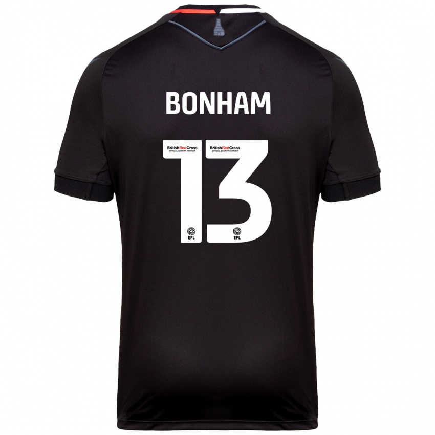 Gyermek Jack Bonham #13 Fekete Idegenbeli Jersey 2024/25 Mez Póló Ing