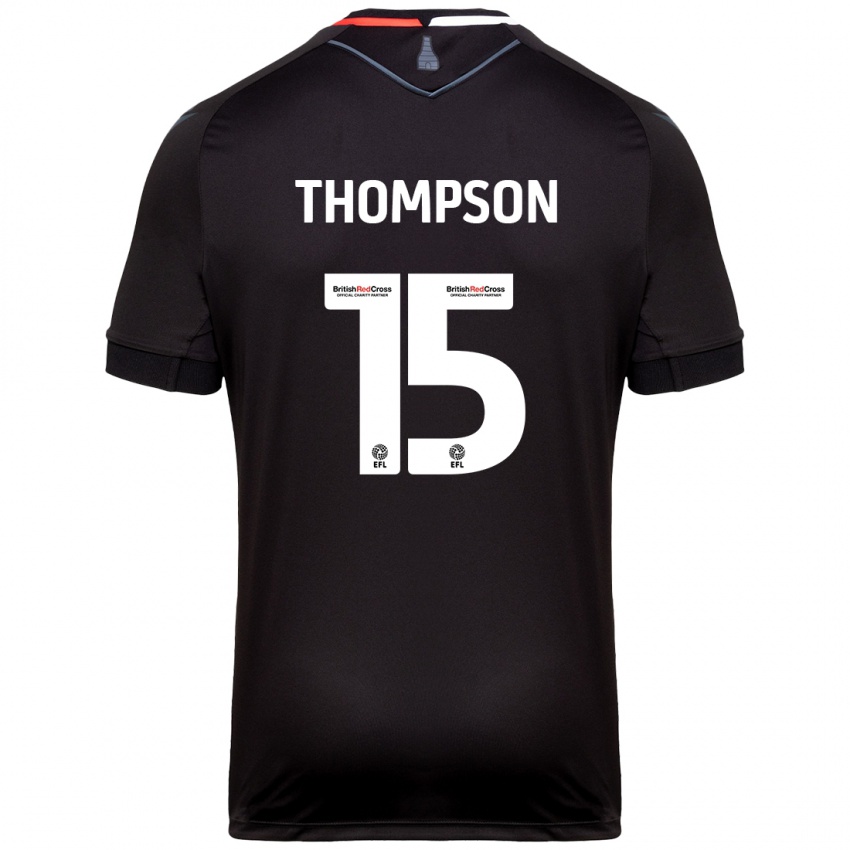 Gyermek Jordan Thompson #15 Fekete Idegenbeli Jersey 2024/25 Mez Póló Ing