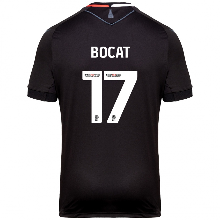 Gyermek Eric-Junior Bocat #17 Fekete Idegenbeli Jersey 2024/25 Mez Póló Ing