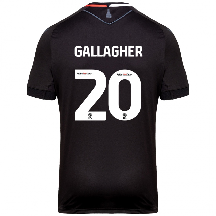 Gyermek Sam Gallagher #20 Fekete Idegenbeli Jersey 2024/25 Mez Póló Ing