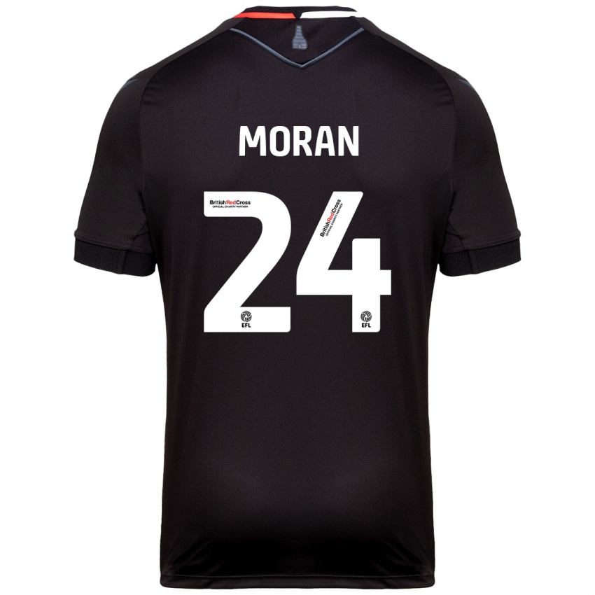 Gyermek Andrew Moran #24 Fekete Idegenbeli Jersey 2024/25 Mez Póló Ing