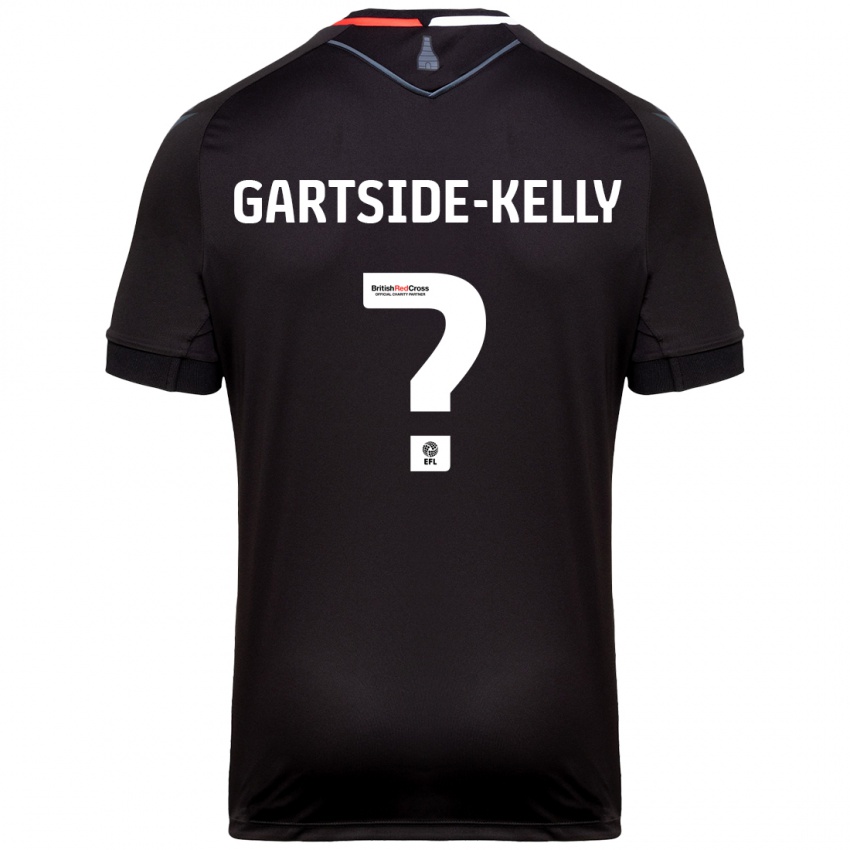 Gyermek Gabriel Gartside-Kelly #0 Fekete Idegenbeli Jersey 2024/25 Mez Póló Ing