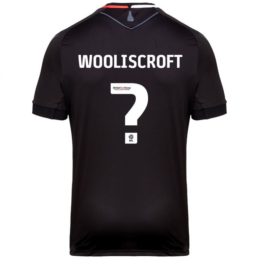 Gyermek Morgan Wooliscroft #0 Fekete Idegenbeli Jersey 2024/25 Mez Póló Ing