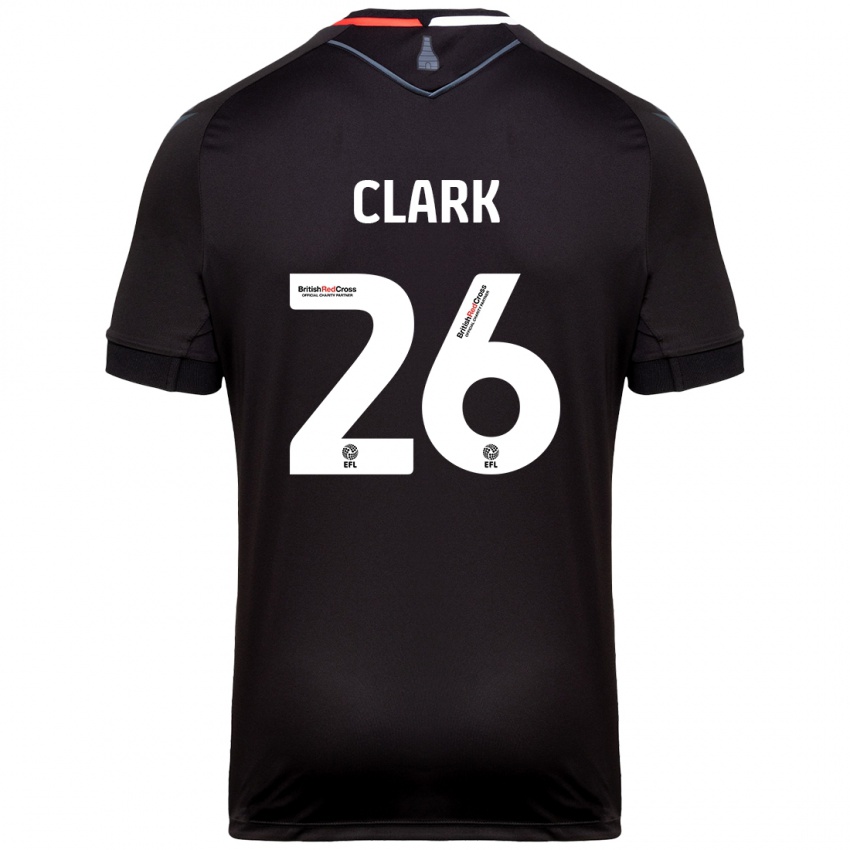 Gyermek Ciaran Clark #26 Fekete Idegenbeli Jersey 2024/25 Mez Póló Ing