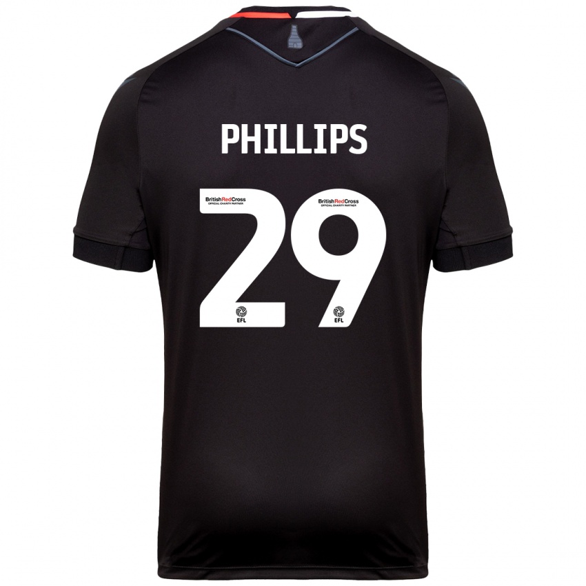 Gyermek D'margio Wright-Phillips #29 Fekete Idegenbeli Jersey 2024/25 Mez Póló Ing