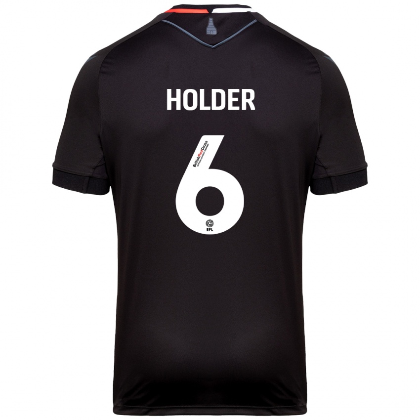 Gyermek Molly Holder #6 Fekete Idegenbeli Jersey 2024/25 Mez Póló Ing