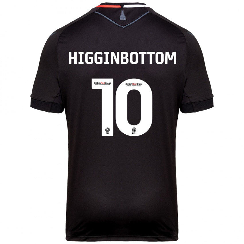 Gyermek Alice Higginbottom #10 Fekete Idegenbeli Jersey 2024/25 Mez Póló Ing