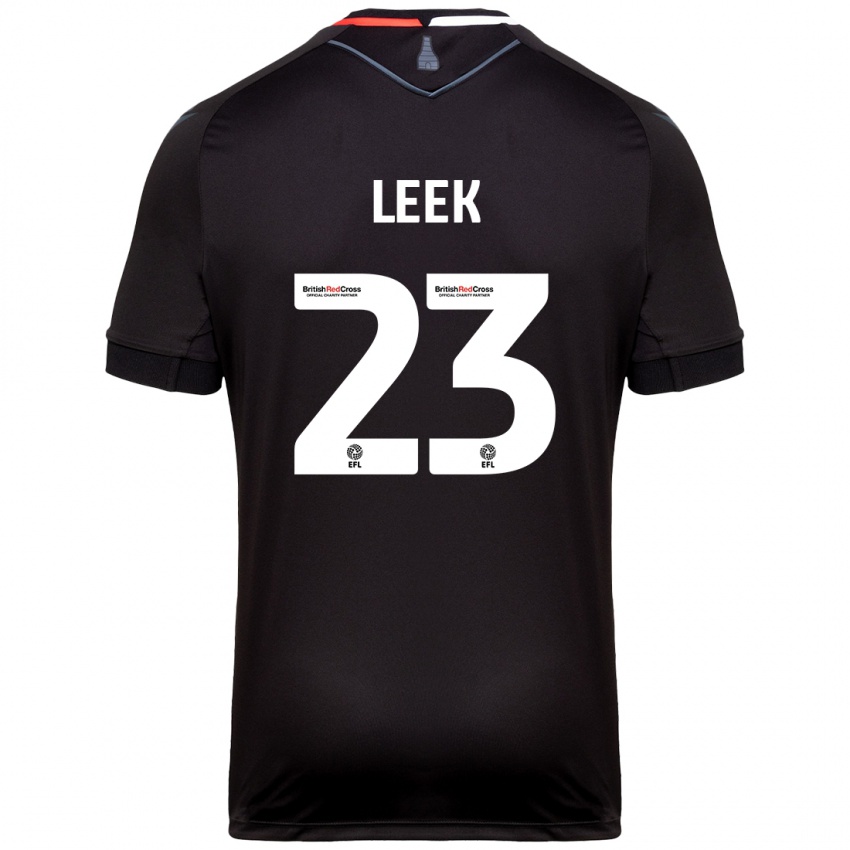 Gyermek Ellie Leek #23 Fekete Idegenbeli Jersey 2024/25 Mez Póló Ing