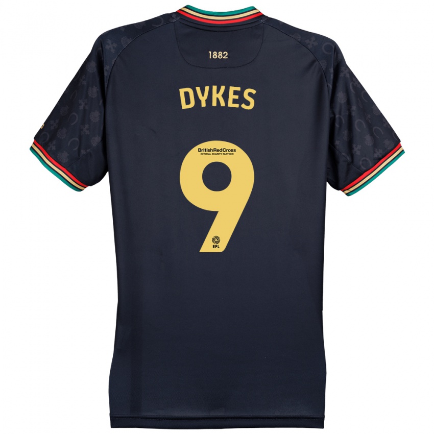 Gyermek Lyndon Dykes #9 Sötét Sötétkék Idegenbeli Jersey 2024/25 Mez Póló Ing