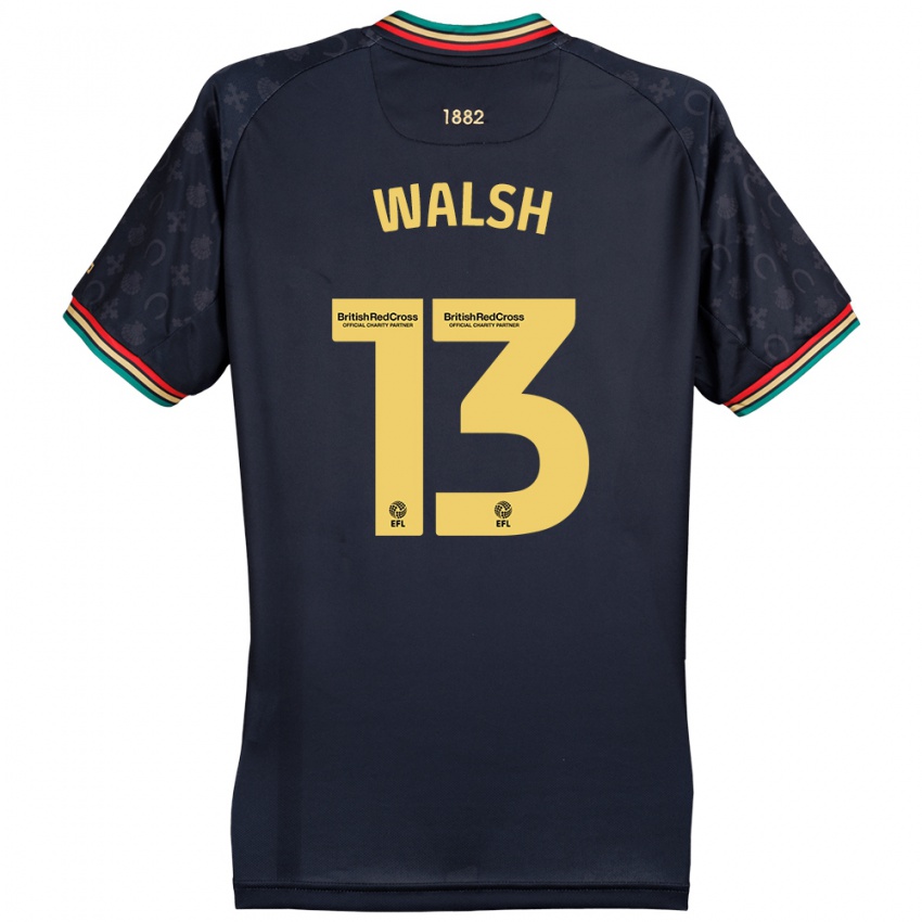 Gyermek Joe Walsh #13 Sötét Sötétkék Idegenbeli Jersey 2024/25 Mez Póló Ing