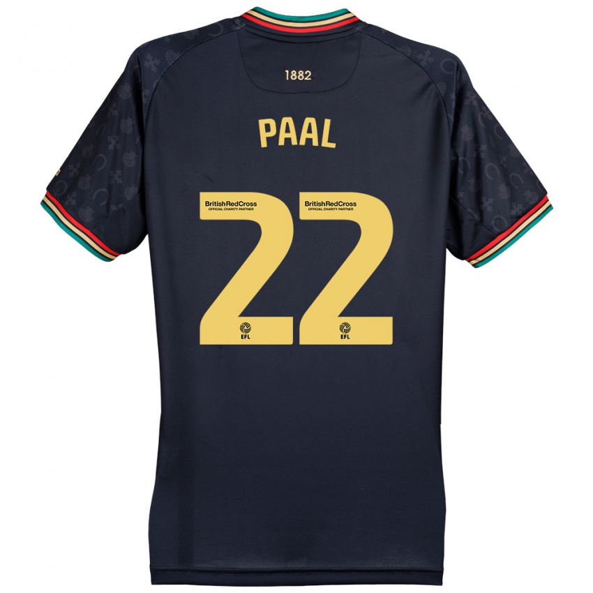 Gyermek Kenneth Paal #22 Sötét Sötétkék Idegenbeli Jersey 2024/25 Mez Póló Ing