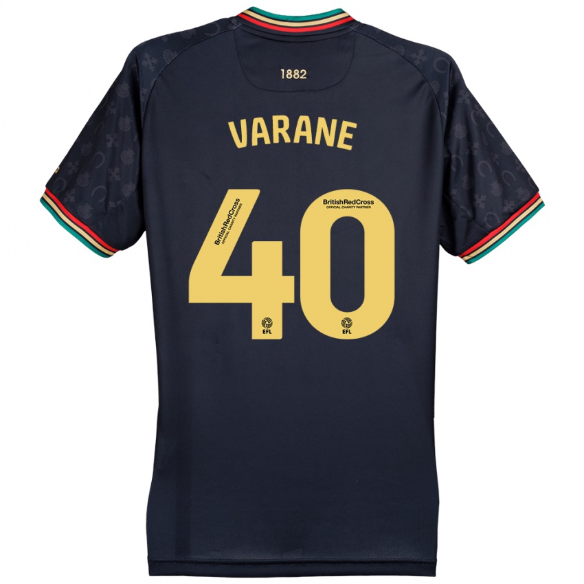 Gyermek Jonathan Varane #40 Sötét Sötétkék Idegenbeli Jersey 2024/25 Mez Póló Ing