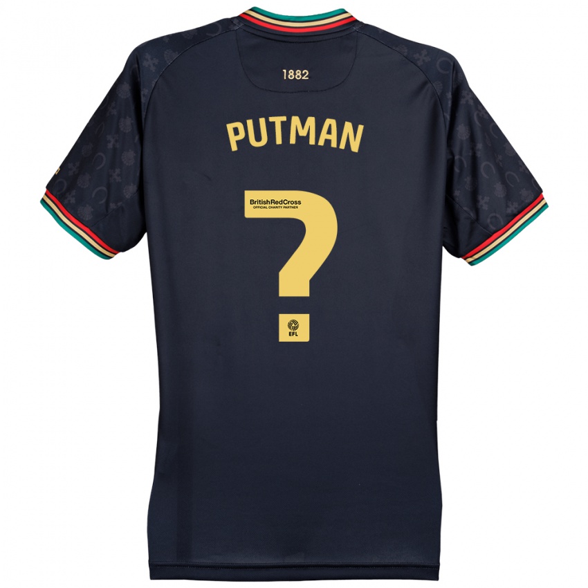 Gyermek Jaiden Putman #0 Sötét Sötétkék Idegenbeli Jersey 2024/25 Mez Póló Ing