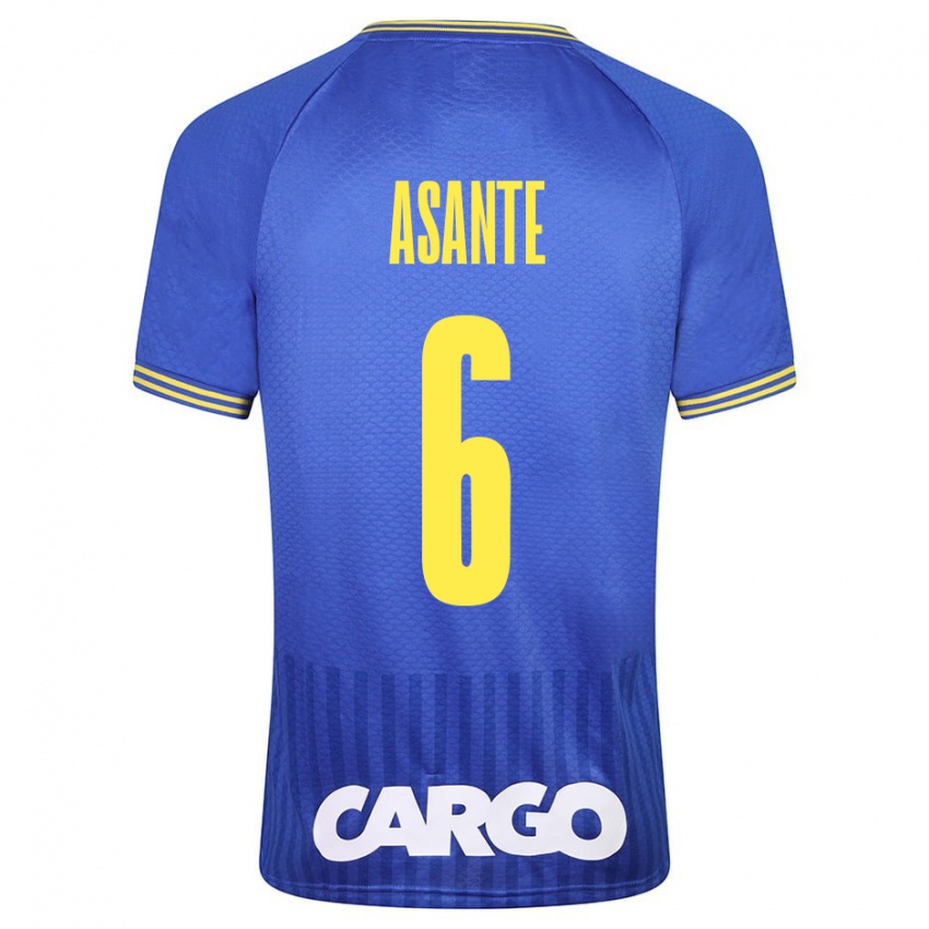 Gyermek Tyrese Asante #6 Fehér Idegenbeli Jersey 2024/25 Mez Póló Ing