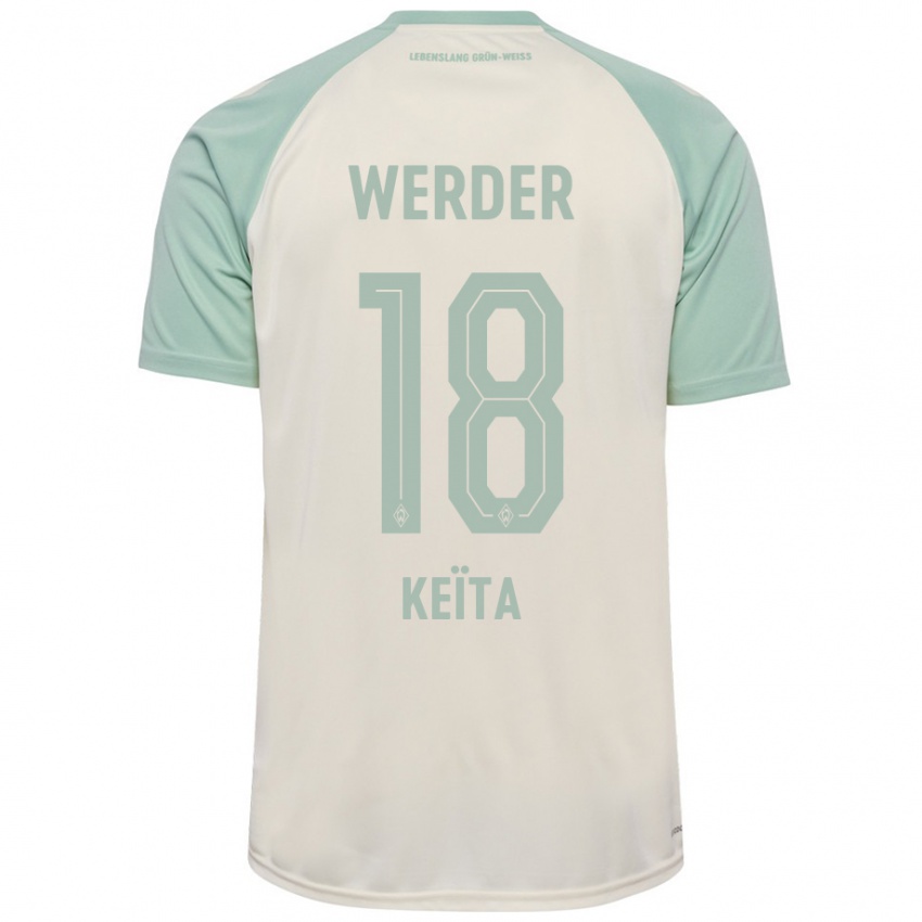 Gyermek Naby Keïta #18 Törtfehér Világoszöld Idegenbeli Jersey 2024/25 Mez Póló Ing