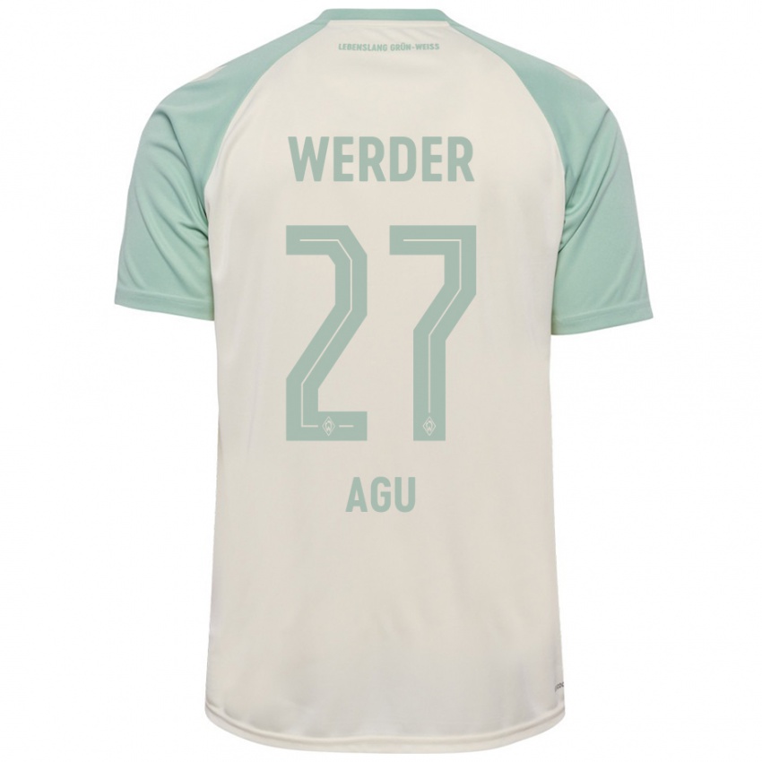 Gyermek Felix Agu #27 Törtfehér Világoszöld Idegenbeli Jersey 2024/25 Mez Póló Ing