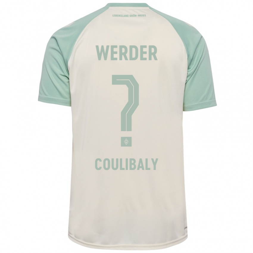 Gyermek Karim Coulibaly #0 Törtfehér Világoszöld Idegenbeli Jersey 2024/25 Mez Póló Ing