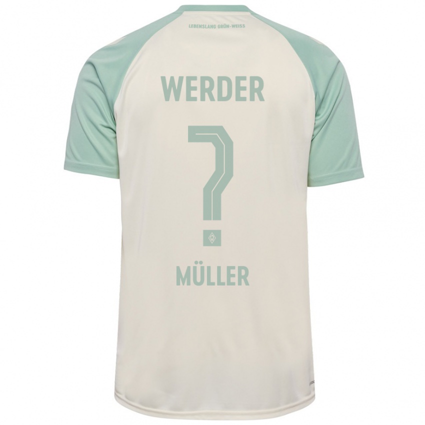 Gyermek Vincent Müller #0 Törtfehér Világoszöld Idegenbeli Jersey 2024/25 Mez Póló Ing