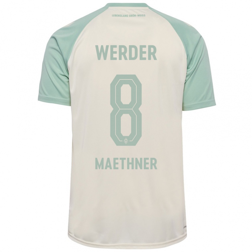 Gyermek Finn Maethner #8 Törtfehér Világoszöld Idegenbeli Jersey 2024/25 Mez Póló Ing