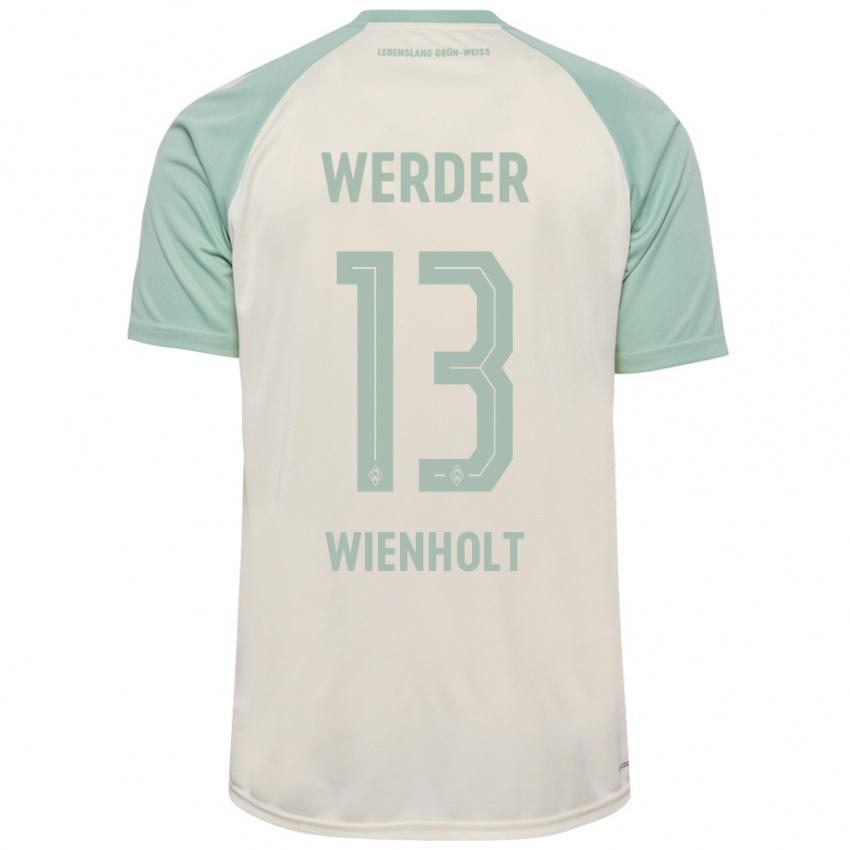 Gyermek Paul Wienholt #13 Törtfehér Világoszöld Idegenbeli Jersey 2024/25 Mez Póló Ing