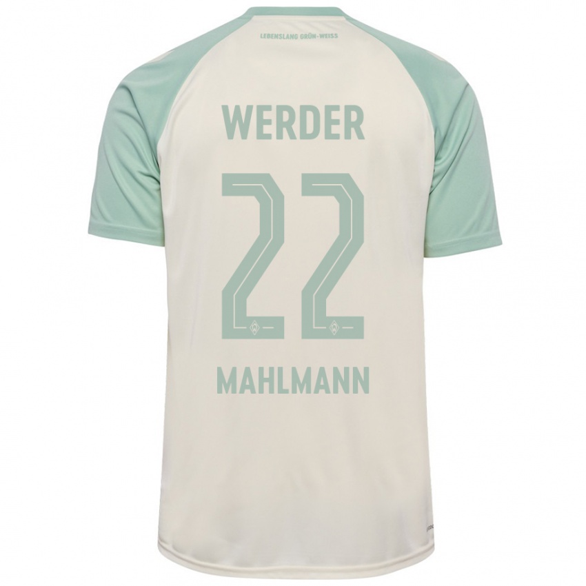 Gyermek Justus Mahlmann #22 Törtfehér Világoszöld Idegenbeli Jersey 2024/25 Mez Póló Ing