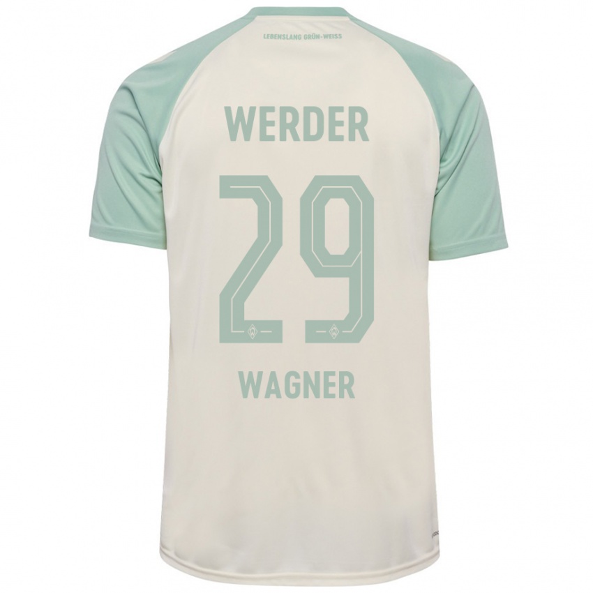 Gyermek Paul Wagner #29 Törtfehér Világoszöld Idegenbeli Jersey 2024/25 Mez Póló Ing