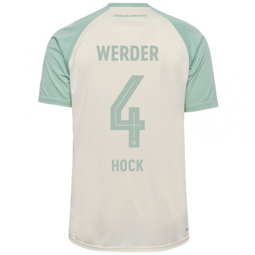 Gyermek Alexander Höck #4 Törtfehér Világoszöld Idegenbeli Jersey 2024/25 Mez Póló Ing