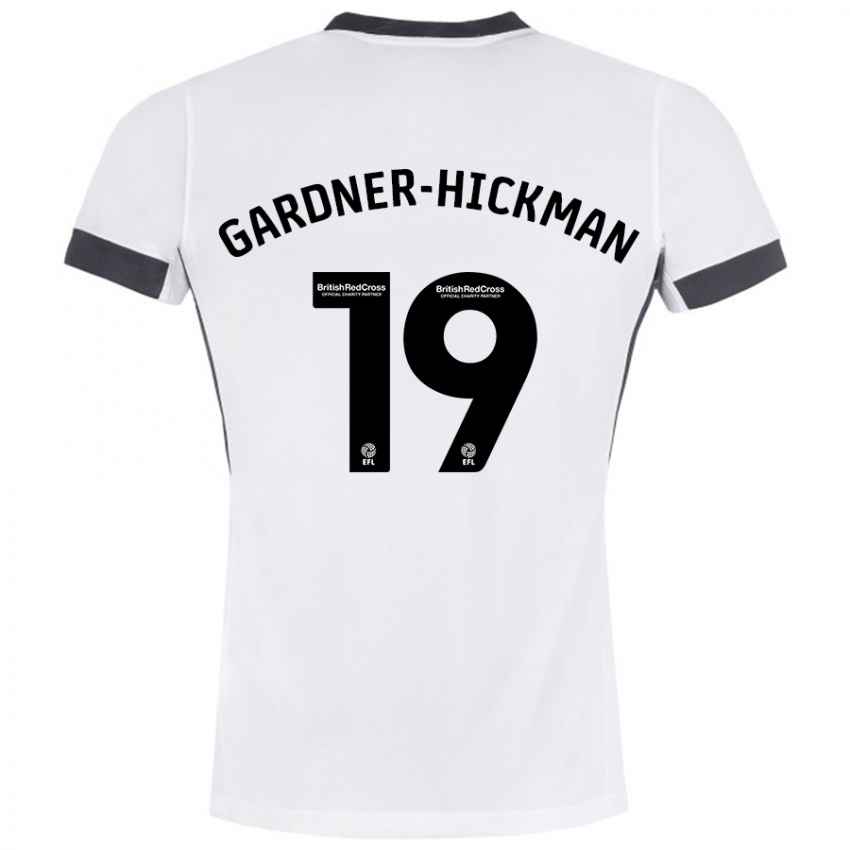 Gyermek Taylor Gardner-Hickman #19 Fehér Fekete Idegenbeli Jersey 2024/25 Mez Póló Ing