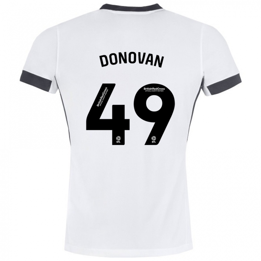 Gyermek Romelle Donovan #49 Fehér Fekete Idegenbeli Jersey 2024/25 Mez Póló Ing