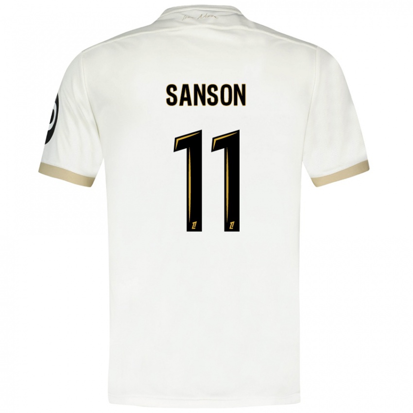 Gyermek Morgan Sanson #11 Fehér Arany Idegenbeli Jersey 2024/25 Mez Póló Ing