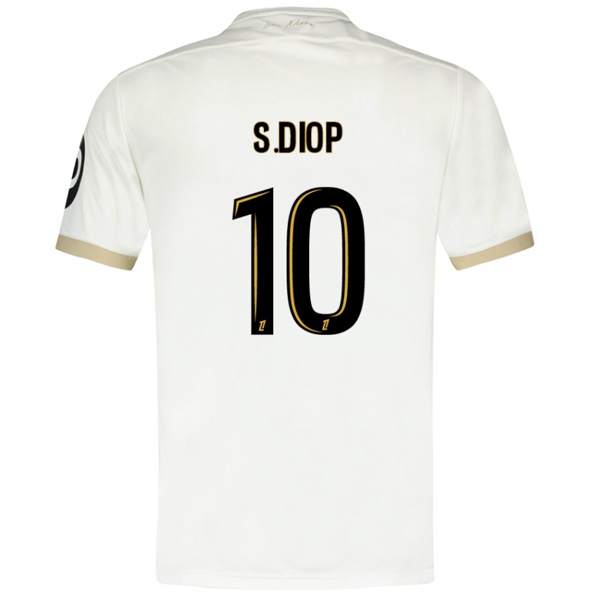 Gyermek Sofiane Diop #10 Fehér Arany Idegenbeli Jersey 2024/25 Mez Póló Ing