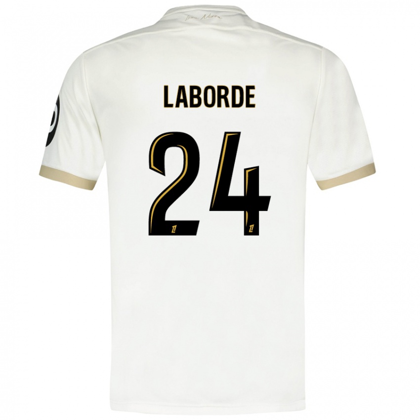 Gyermek Gaëtan Laborde #24 Fehér Arany Idegenbeli Jersey 2024/25 Mez Póló Ing