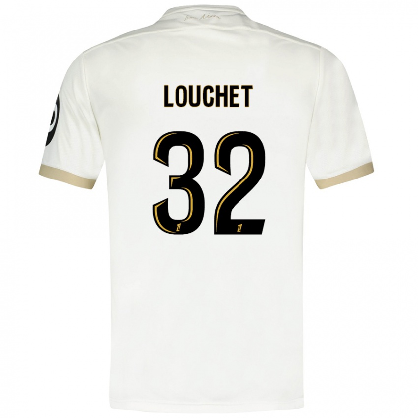 Gyermek Tom Louchet #32 Fehér Arany Idegenbeli Jersey 2024/25 Mez Póló Ing