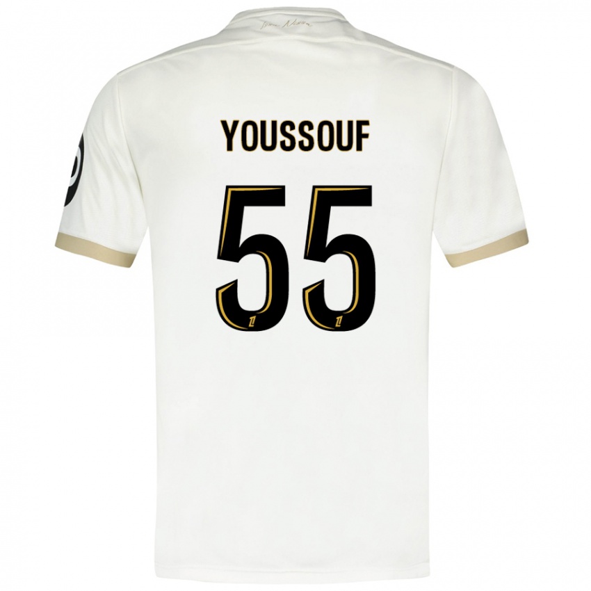 Gyermek Youssouf Ndayishimiye #55 Fehér Arany Idegenbeli Jersey 2024/25 Mez Póló Ing