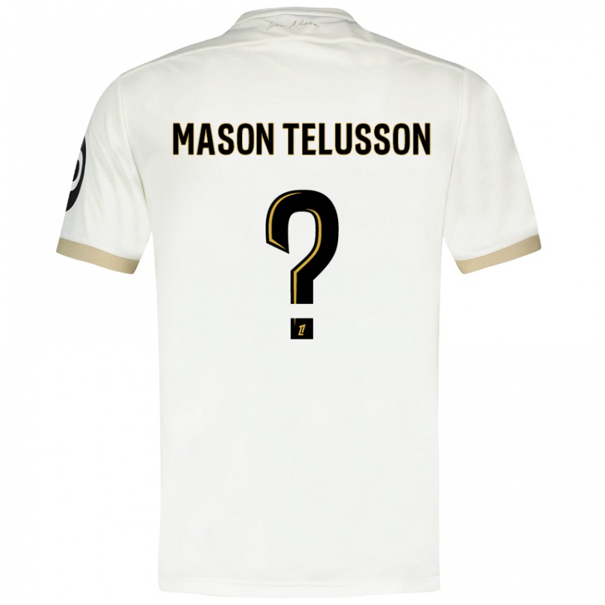 Gyermek Jah Mason Telusson #0 Fehér Arany Idegenbeli Jersey 2024/25 Mez Póló Ing