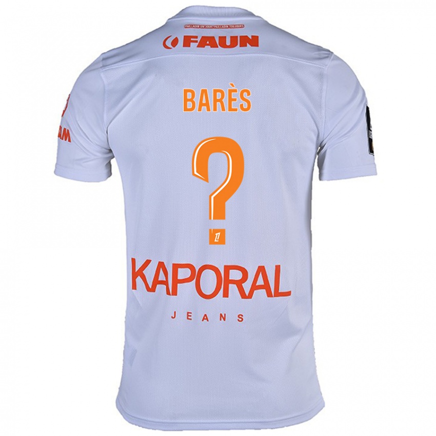 Gyermek Gabriel Barès #0 Fehér Idegenbeli Jersey 2024/25 Mez Póló Ing